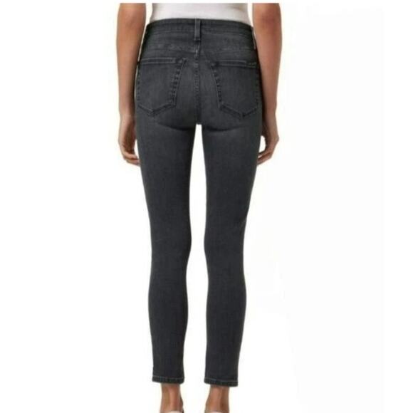 Joe's Jeans Black High Rise Skinny Ankle Cotton Spandex Jeans Size 23 - Picture 2 of 10